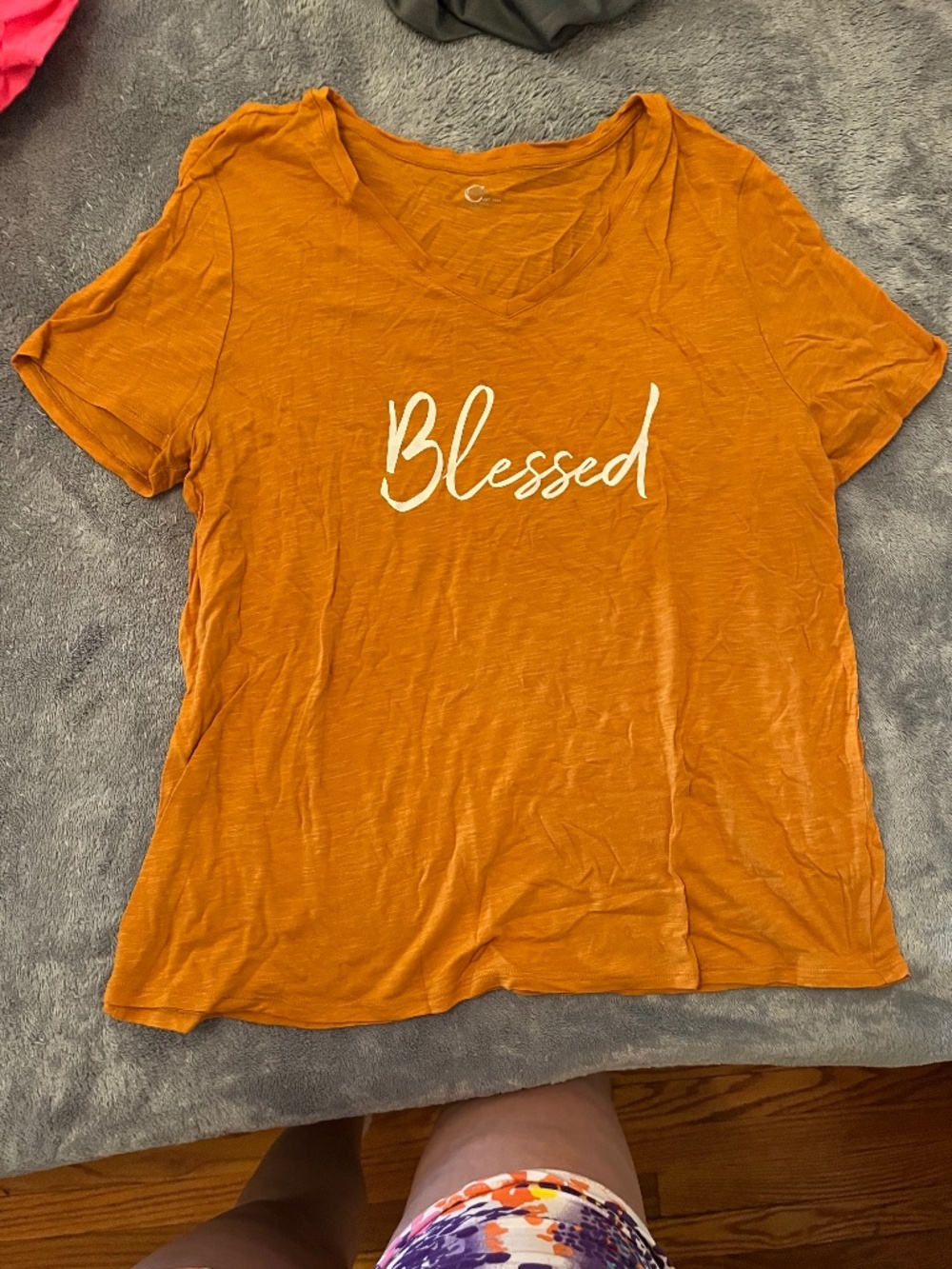 Cato large orange Blessed tshirt